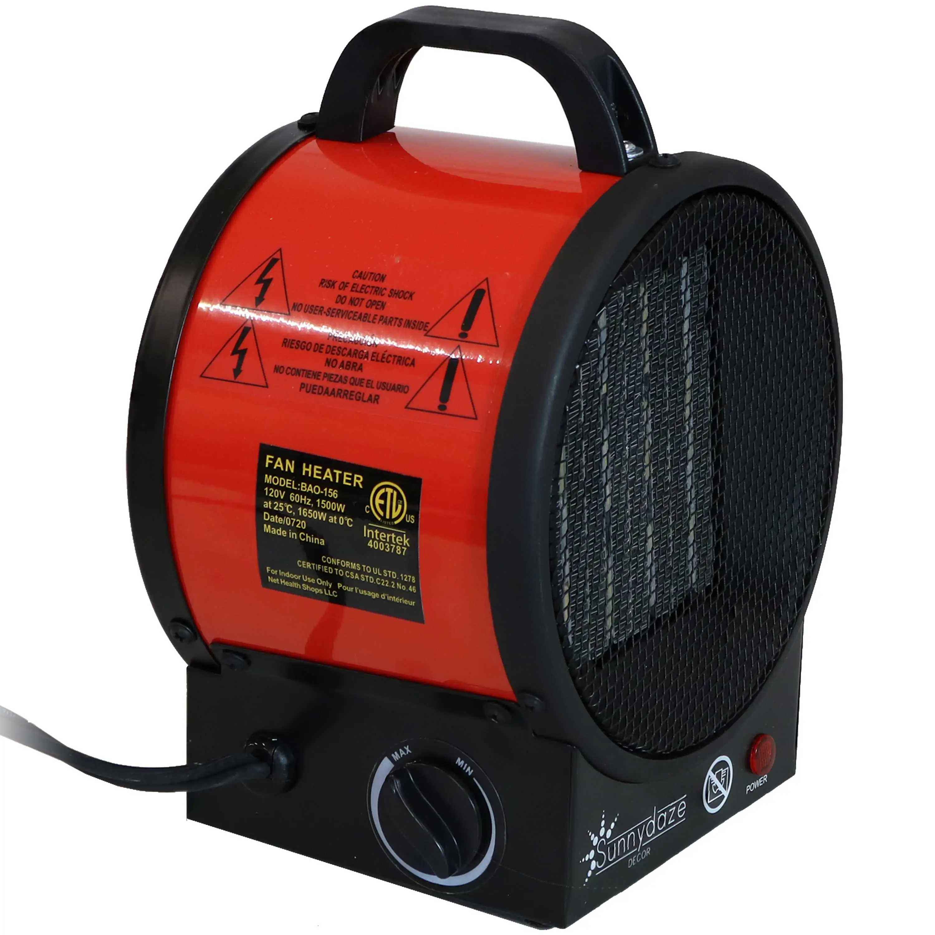 Indoor heating Sunnydaze Indoor Home Personal Portable Ceramic Space Heater with Auto-Shutoff - 750-1500 Watt - Red and Black f
Indoor heating Sunnydaze Indoor Home Personal Portable Ceramic Space Heater with Auto-Shutoff - 750-1500 Watt - Red and Black f