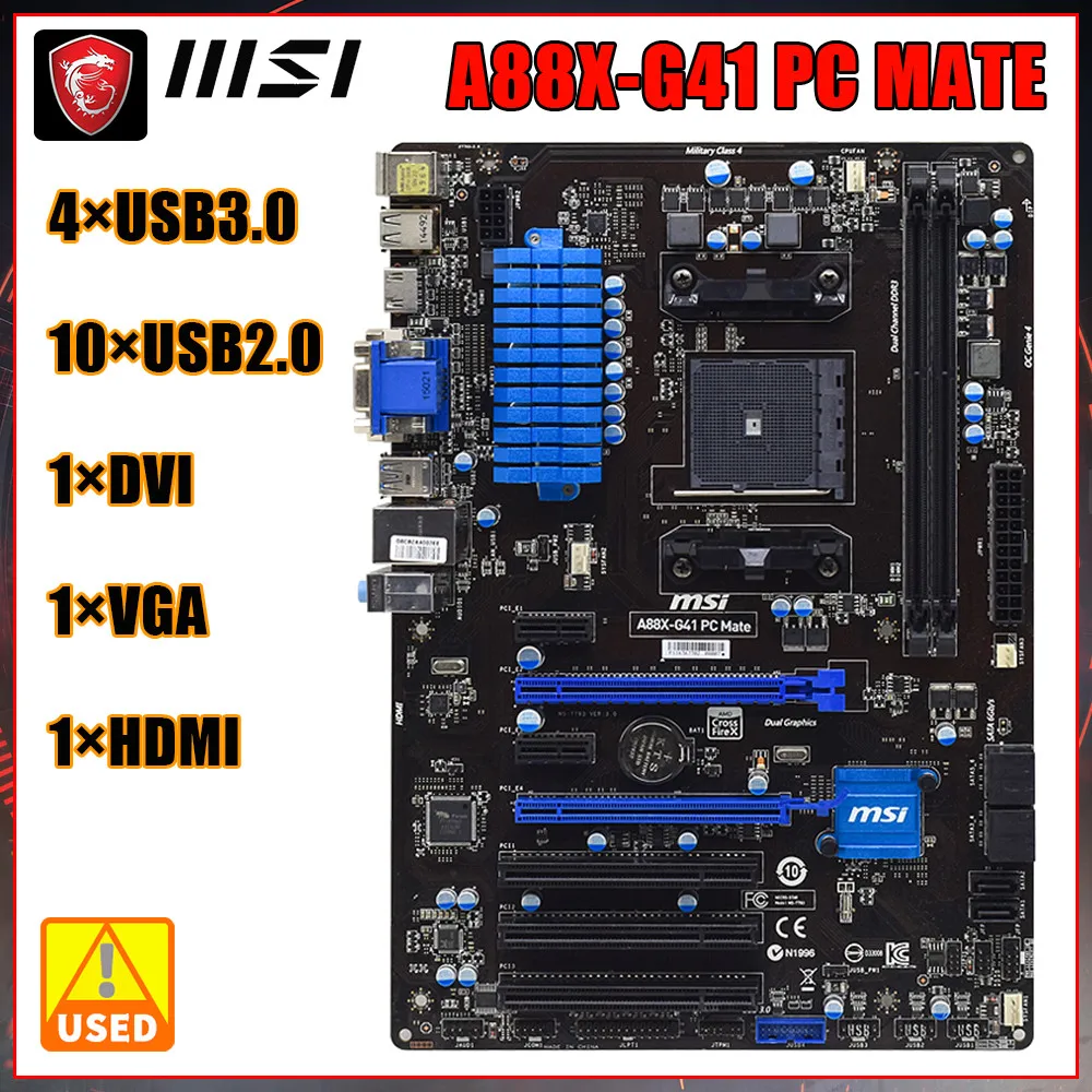 Материнская плата MSI, модель ПК Mate, использует разъем для чипсета AMD A88X FM2/FM2 + разъем DDR3 32 ГБ, 2 × Φ X16 6 × SATA III 4 × USB3.0 ATX
Материнская плата MSI, модель ПК Mate, использует разъем для чипсета AMD A88X FM2/FM2 + разъем DDR3 32 ГБ, 2 × Φ X16 6 × SATA III 4 × USB3.0 ATX