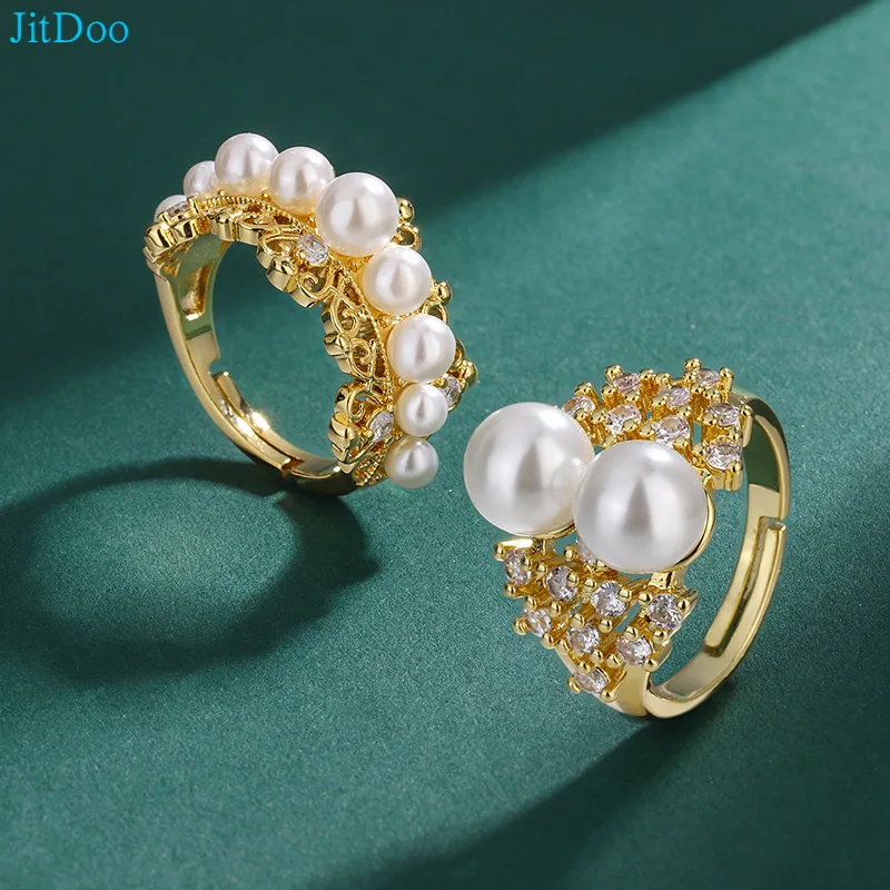 JitDoo 2023 Light Luxury Zircon Pearl Multi-layer Open Ring Fashion Jewelry for Women Exquisite Accessories for Party Girls
JitDoo 2023 Light Luxury Zircon Pearl Multi-layer Open Ring Fashion Jewelry for Women Exquisite Accessories for Party Girls