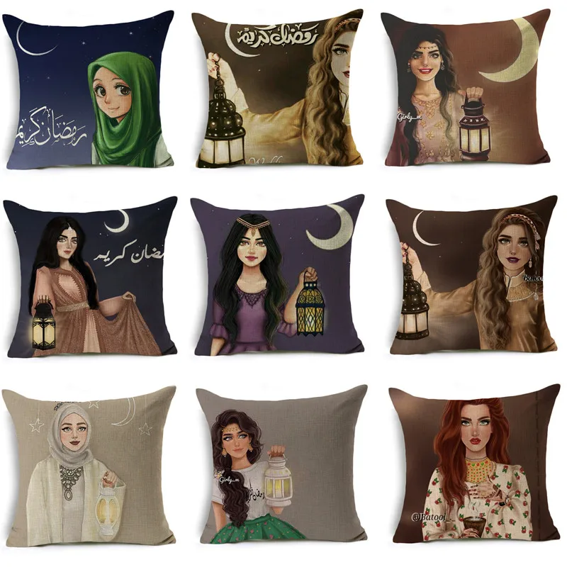 Islam Muslim Cushion Covers Middle East Ramadan Decoration Moon Lantern Eid Mubarak Cushion Cover Linen Pillow Case Decor
Islam Muslim Cushion Covers Middle East Ramadan Decoration Moon Lantern Eid Mubarak Cushion Cover Linen Pillow Case Decor
