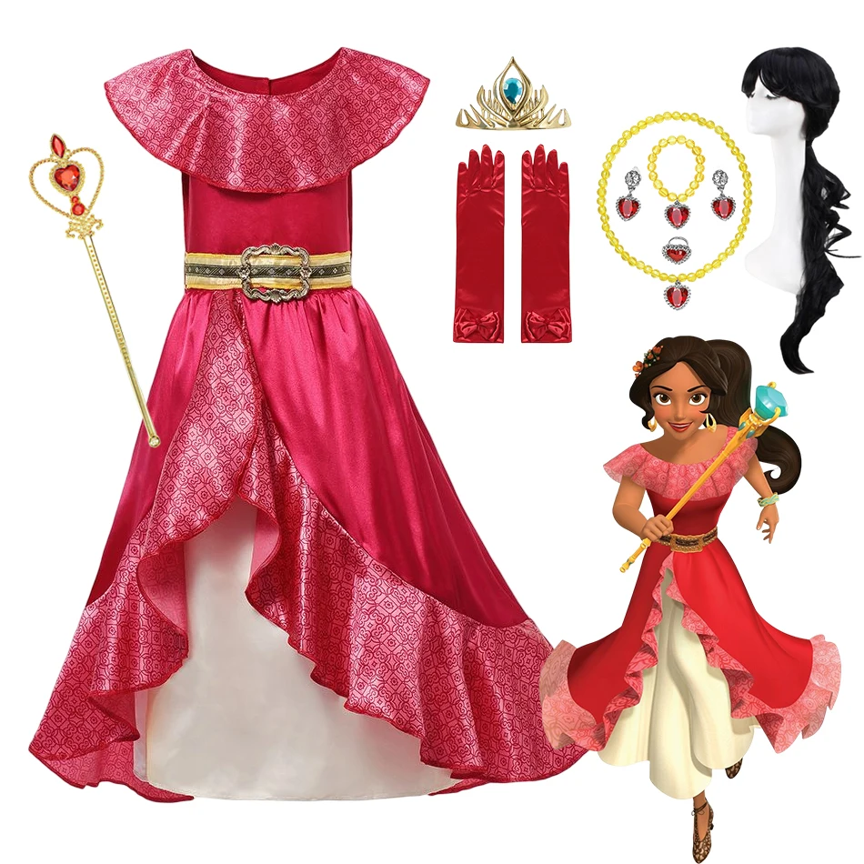 Костюм Принцессы Disney Elena для косплея, платье для девочек, детская одежда, детское бальное платье на Хэллоуин, день рождения, наряды без рукавов
Костюм Принцессы Disney Elena для косплея, платье для девочек, детская одежда, детское бальное платье на Хэллоуин, день рождения, наряды без рукавов