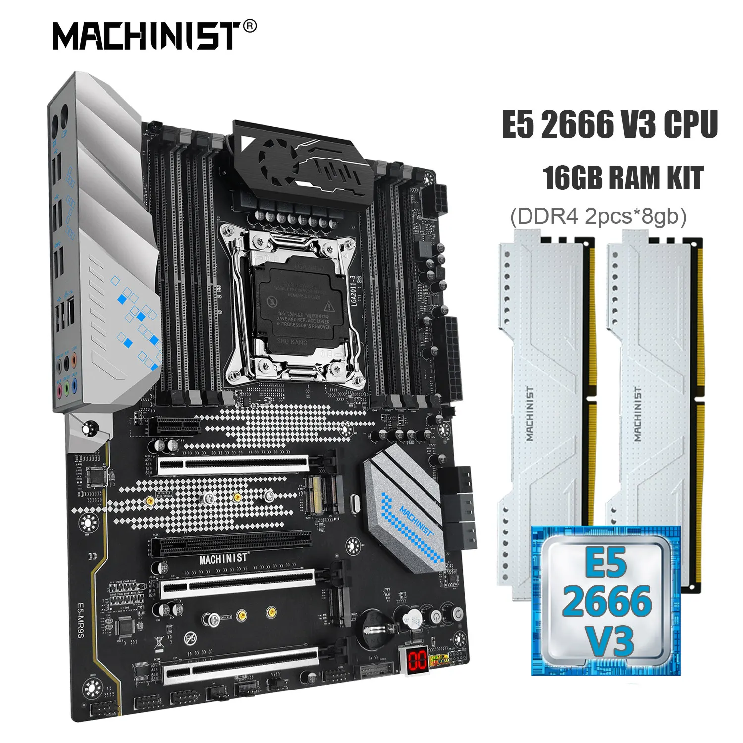 MACHINIST MR9S материнская плата Combo LGA 2011-3 Xeon E5 2666 V3 CPU kit DDR4 RAM 16GB 2666 Memory WIFI SATA NVME M.2 четыре канала
MACHINIST MR9S материнская плата Combo LGA 2011-3 Xeon E5 2666 V3 CPU kit DDR4 RAM 16GB 2666 Memory WIFI SATA NVME M.2 четыре канала