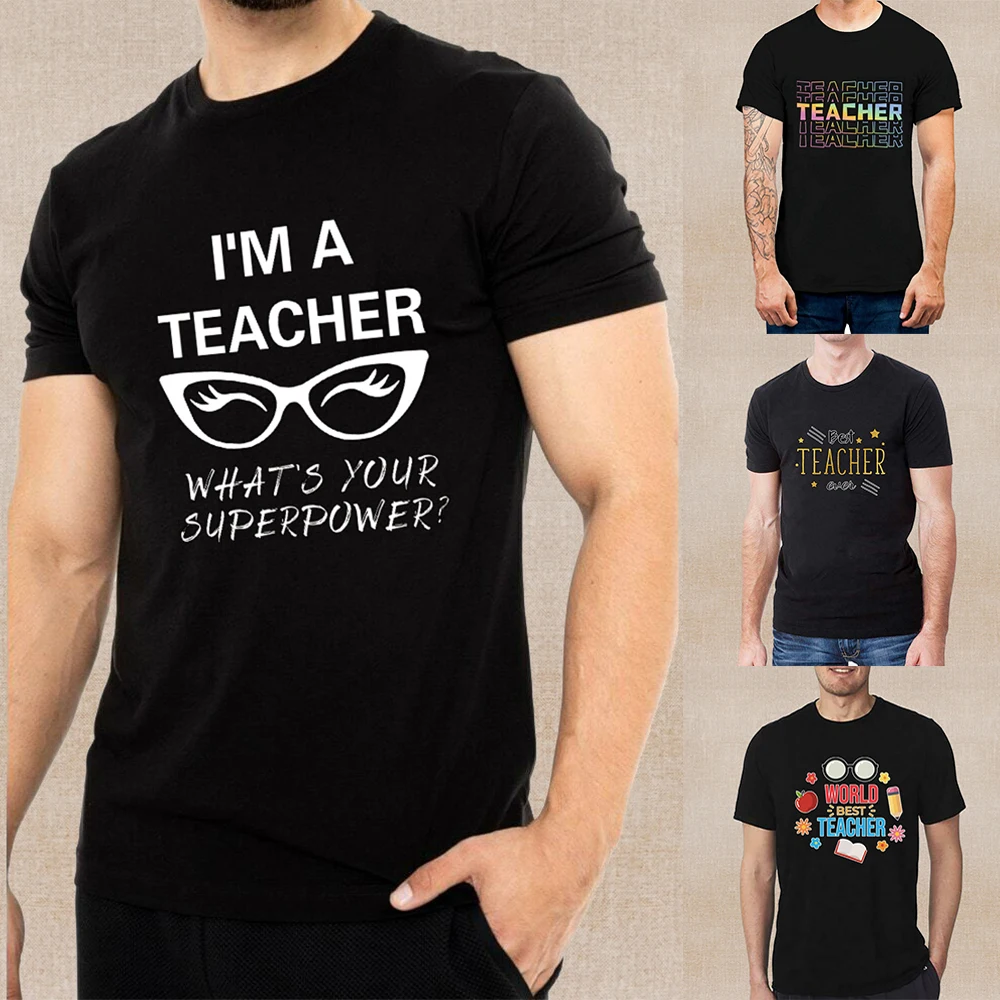 Male Fashion Summer Teacher Pattern Printing Clothing T-shirt O-neck Short Sleeve Hip Hop Streetwear Commuter Breathable Top Men
Male Fashion Summer Teacher Pattern Printing Clothing T-shirt O-neck Short Sleeve Hip Hop Streetwear Commuter Breathable Top Men