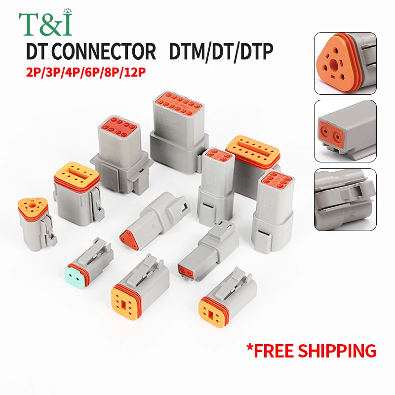 5/10/100 Sets Kit Deutsch DT 2P/3P/4P/6P/8P 22-16AWG Waterproof Electrical Wire Connector Plug DT06-2S DT04-2P For Car DT04-3P
5/10/100 Sets Kit Deutsch DT 2P/3P/4P/6P/8P 22-16AWG Waterproof Electrical Wire Connector Plug DT06-2S DT04-2P For Car DT04-3P