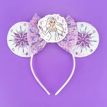 Disney Frozen Elsa Mickey Mouse Ears Headband Girls Princess Cosplay Hair Accessories Anna Girls Party Hairband 2022