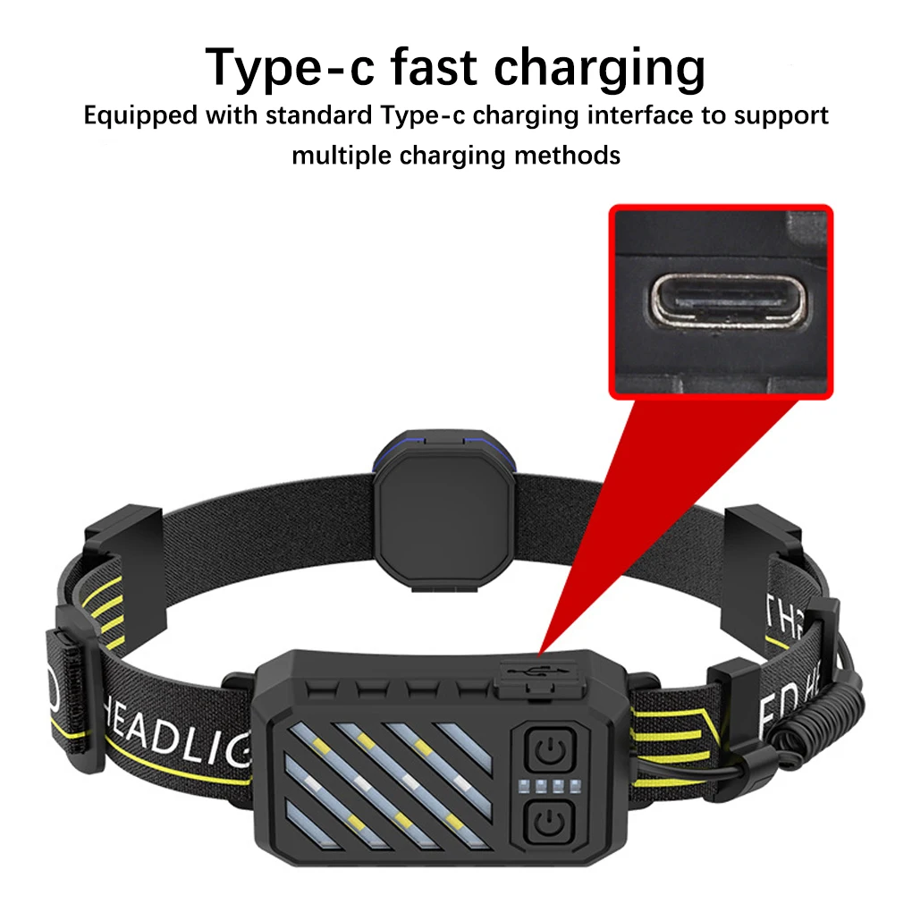 COB XPG Dual Light Headlight 1200mAh Battery Display 500lm Floodlight Waterproof Camping Headlamp Outdoor Emergency
COB XPG Dual Light Headlight 1200mAh Battery Display 500lm Floodlight Waterproof Camping Headlamp Outdoor Emergency