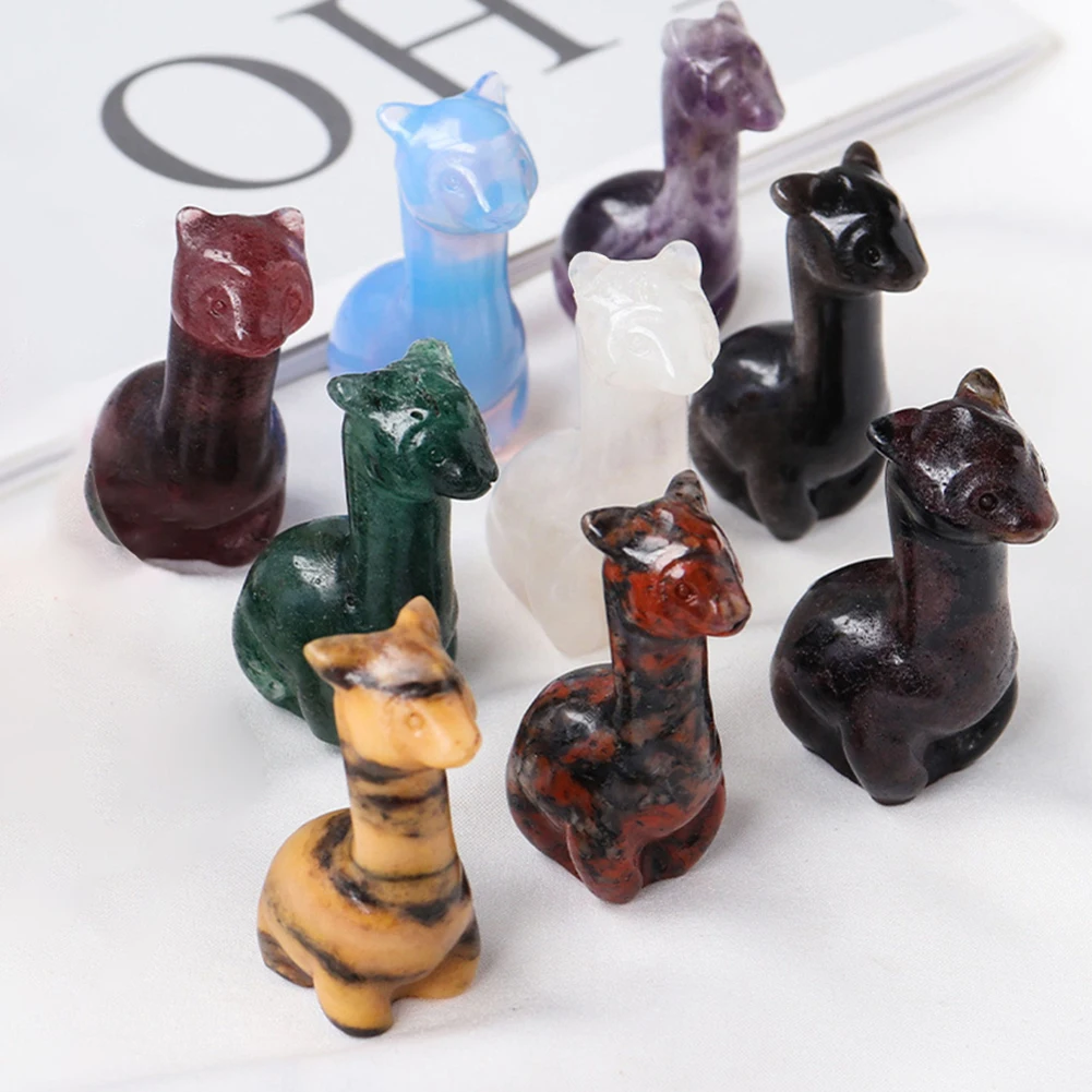 1.57" Stone Carving Alpaca Figurine Natural Gemstone Quartz Agate Jade Crystal Healing Animals Statue Home Decoration
1.57" Stone Carving Alpaca Figurine Natural Gemstone Quartz Agate Jade Crystal Healing Animals Statue Home Decoration