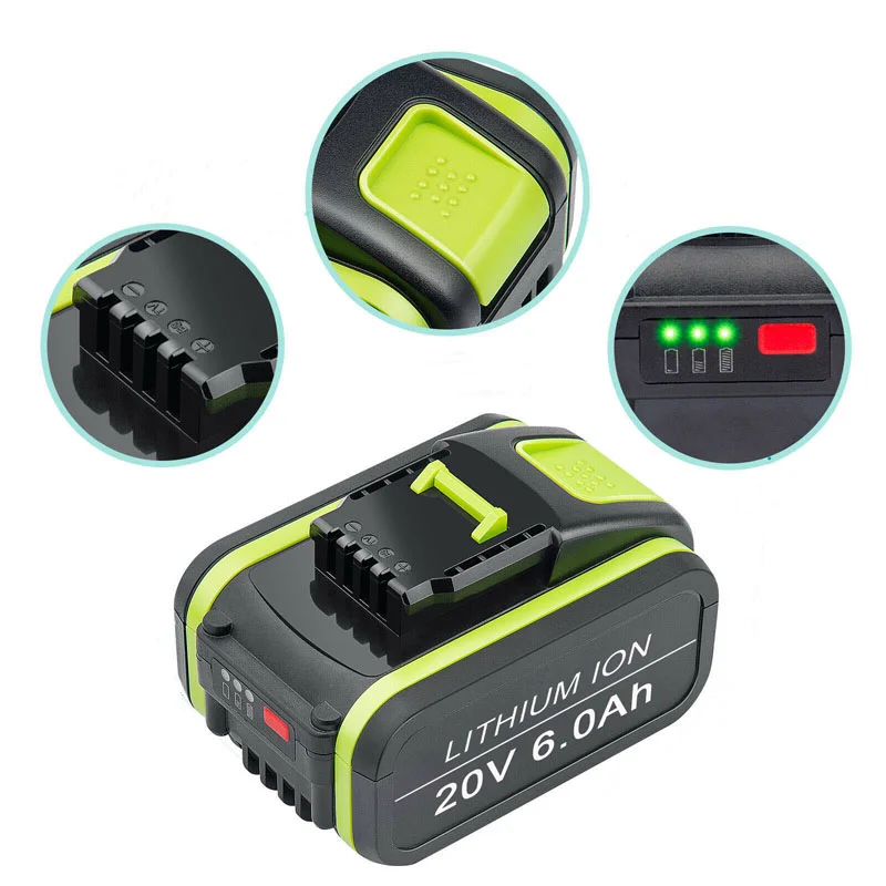 20V 9000mAh Lithium Rechargeable Replacement Battery for Worx Power Tools WA3551 WA3553 WX390 WX176 WX178 WX386 WX678
20V 9000mAh Lithium Rechargeable Replacement Battery for Worx Power Tools WA3551 WA3553 WX390 WX176 WX178 WX386 WX678