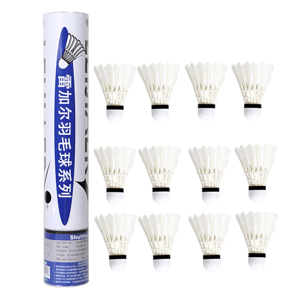 12PCS Feather Shuttlecocks Badminton Outdoor Sport Shuttlecock Pro Training Ball Head White Goose Board Feather Flying Stability
12PCS Feather Shuttlecocks Badminton Outdoor Sport Shuttlecock Pro Training Ball Head White Goose Board Feather Flying Stability