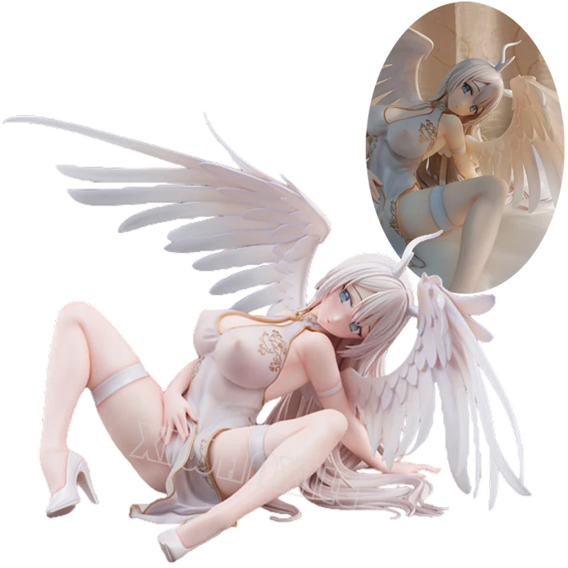 

44 см PartyLook белый Ангел Hentaii фигурка девушки из аниме 1/4 белый Ангел Сексуальная экшн-фигурка взрослая Коллекционная модель Кукла игрушки подарки