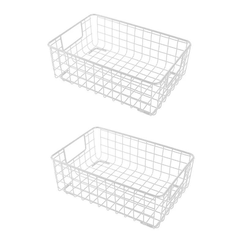 2Pcs Creative Metal Wire Storage Basket Desktop Basket With Handle Wrought Iron Sundries Container Kitchen White
2Pcs Creative Metal Wire Storage Basket Desktop Basket With Handle Wrought Iron Sundries Container Kitchen White