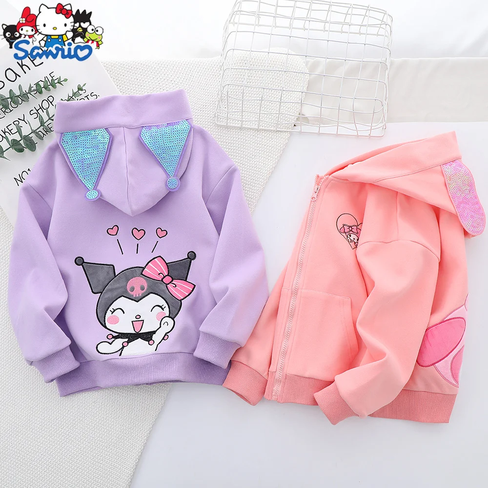 New Anime Sanrio Children's Hoodie Kawaii My Melody Kuromi Autumn Kids Clothes Girl Sweatshirt Cotton Warm Top Sports Coat Gift
New Anime Sanrio Children's Hoodie Kawaii My Melody Kuromi Autumn Kids Clothes Girl Sweatshirt Cotton Warm Top Sports Coat Gift