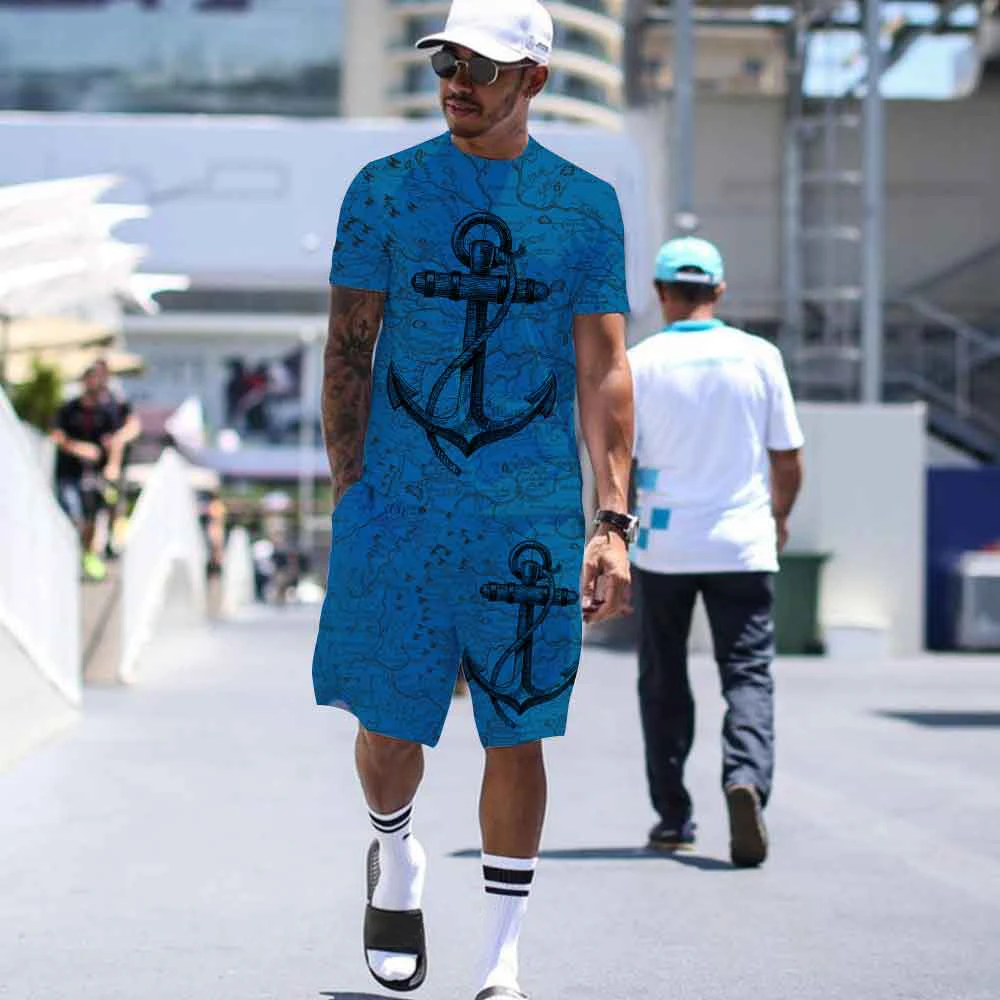2022 Summer Men's Casual Sports Suit Quick Dry Sportswear Fashion Short Sleeve Shorts 2 Piece Men's Loose Breathable Suit
2022 Summer Men's Casual Sports Suit Quick Dry Sportswear Fashion Short Sleeve Shorts 2 Piece Men's Loose Breathable Suit