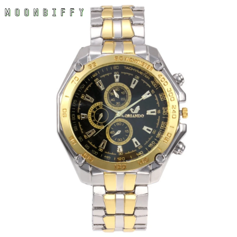 2021 Summer New Luxury Business Sports Alloy Men's Watch Gold Watch Stainless Steel Quartz Watch Large Dial Steel Band Watch
2021 Summer New Luxury Business Sports Alloy Men's Watch Gold Watch Stainless Steel Quartz Watch Large Dial Steel Band Watch