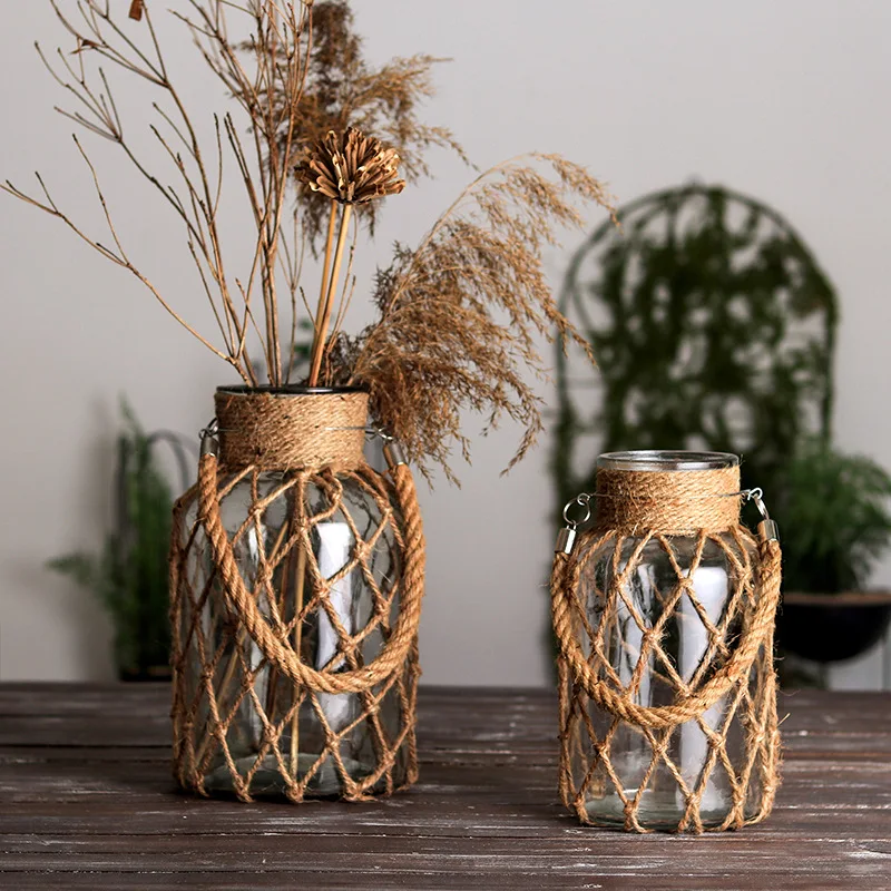 2023 Hemp Rope Glass Transparent Vase Woven American Vase Glass Vase Decoration Creative Hydroponic Retro Vase Home Decoration
2023 Hemp Rope Glass Transparent Vase Woven American Vase Glass Vase Decoration Creative Hydroponic Retro Vase Home Decoration