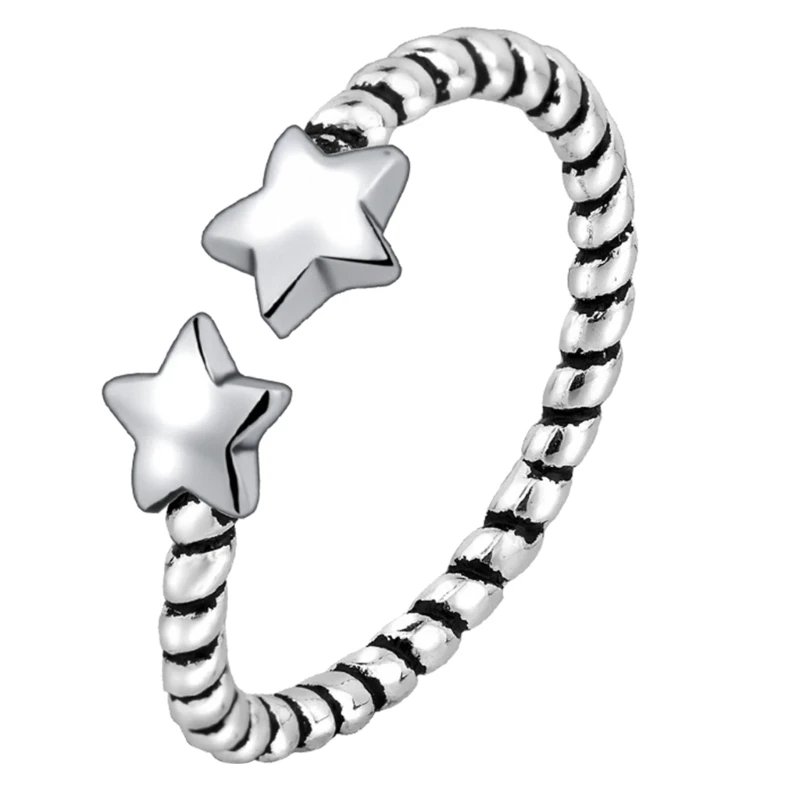 Double-Star Wrap Open Ring for Women Teen Girls Dainty Adjustable Thin Star Tiny Finger Rings Jewelry Gift Birthday
Double-Star Wrap Open Ring for Women Teen Girls Dainty Adjustable Thin Star Tiny Finger Rings Jewelry Gift Birthday