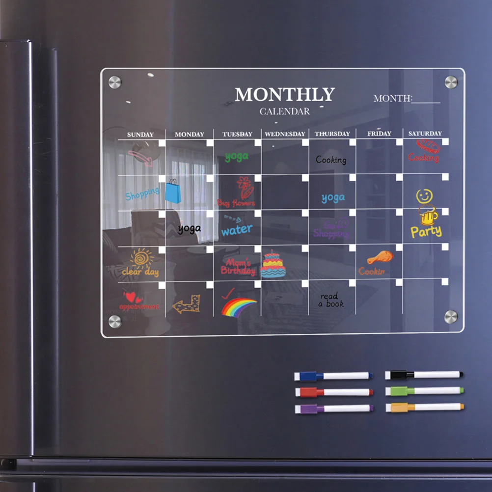1 Set of Weekly Planner Fridge Board Acrylic Magnetic Fridge Board Magnetic Planner Board
1 Set of Weekly Planner Fridge Board Acrylic Magnetic Fridge Board Magnetic Planner Board