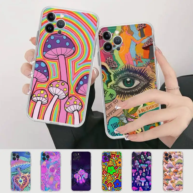 Aesthetic Trippy Mushrooms Phone Case For iPhone 11 12 13 14 Mini Pro Max XR X XS TPU Clear Case For 8 7 6 Plus SE 2020
Aesthetic Trippy Mushrooms Phone Case For iPhone 11 12 13 14 Mini Pro Max XR X XS TPU Clear Case For 8 7 6 Plus SE 2020
