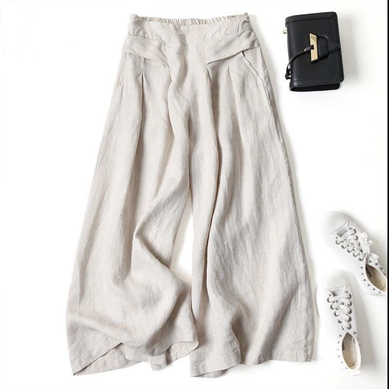 EAEOVNI Hemp Wide Leg Pants Nine-quarter Pants Breathable Thin Section Loose Cotton Linen Pants Dress Pants Ladies Casual Pants
EAEOVNI Hemp Wide Leg Pants Nine-quarter Pants Breathable Thin Section Loose Cotton Linen Pants Dress Pants Ladies Casual Pants