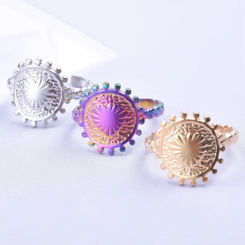 1/3Pcs 8# Rainbow Gold Color Love Heart Adjustable Ring Seal Stainless Steel Fashion Beautiful Exquisite Jewelry Gift Rings
1/3Pcs 8# Rainbow Gold Color Love Heart Adjustable Ring Seal Stainless Steel Fashion Beautiful Exquisite Jewelry Gift Rings