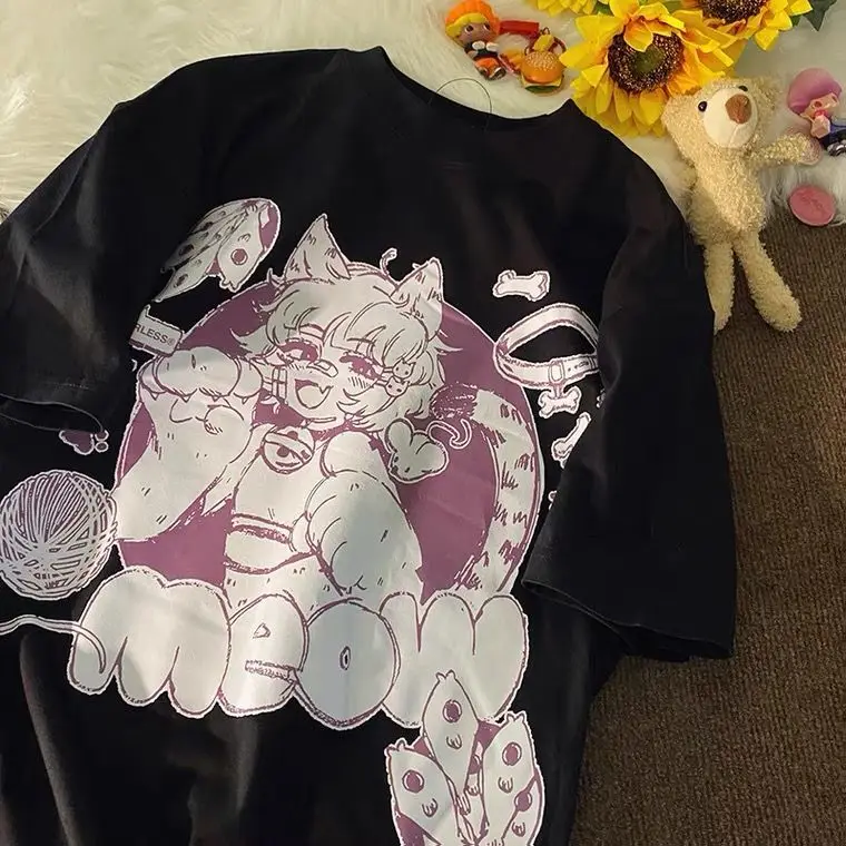 2022 summer new Japanese loose half sleeve two dimensional animation short sleeve T-shirt for men and women kawaii clothes
2022 summer new Japanese loose half sleeve two dimensional animation short sleeve T-shirt for men and women kawaii clothes