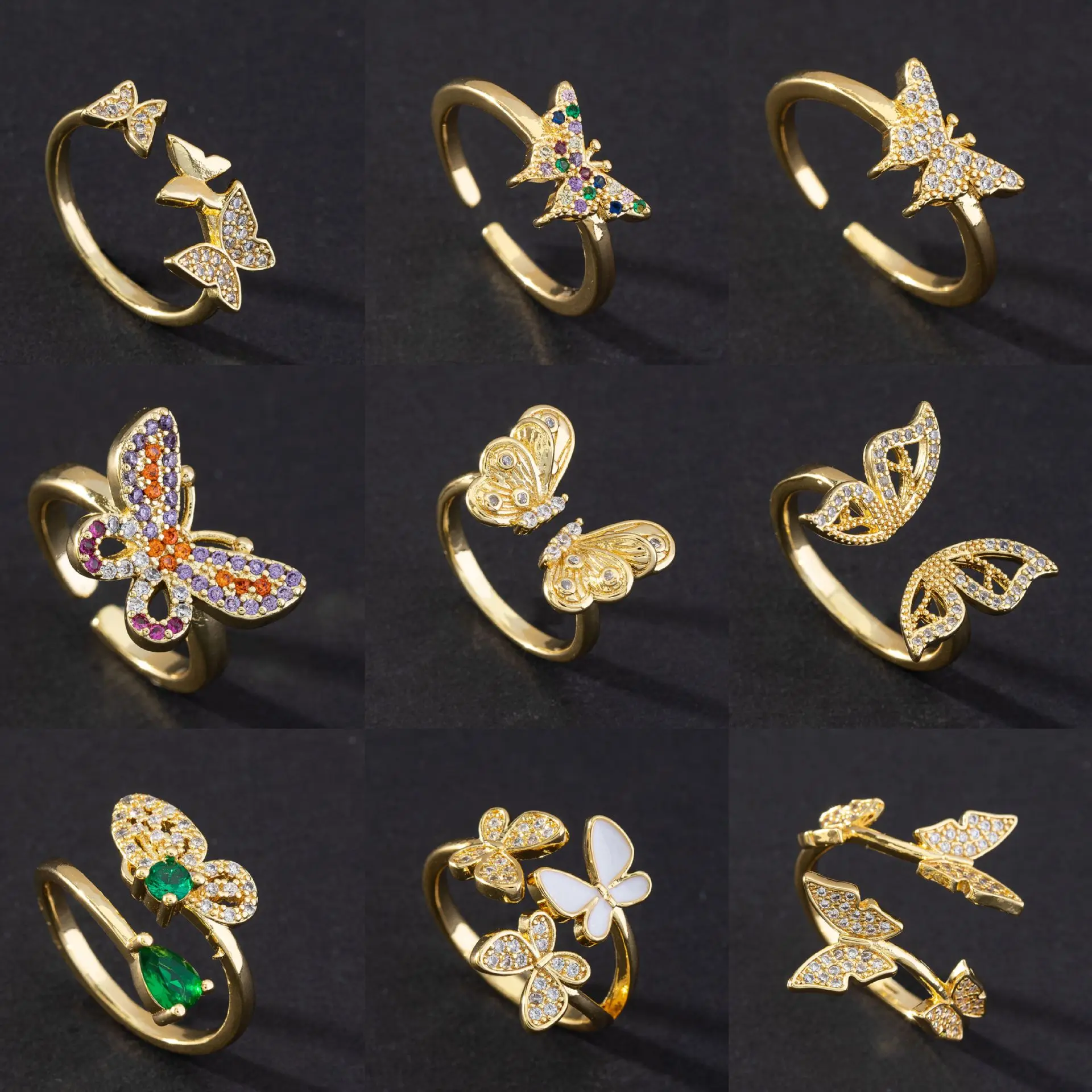 Luxury 18K Gold Jewelry Butterfly Ring Ladies Resizable Ring Set of Rings for Teens Woman Stainless Steel Rings Y2k Silver 925
Luxury 18K Gold Jewelry Butterfly Ring Ladies Resizable Ring Set of Rings for Teens Woman Stainless Steel Rings Y2k Silver 925