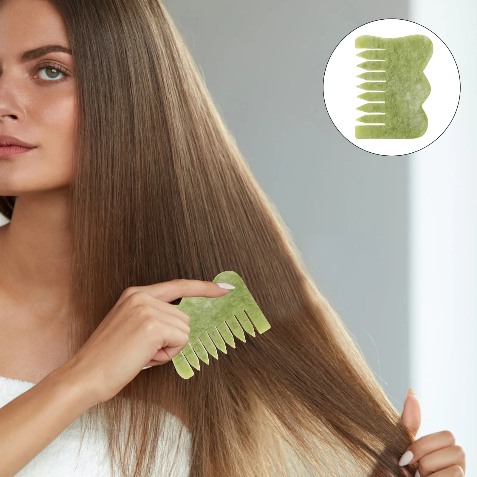 Combjade Scraping Tool Scalp Head Hair Body Sha Guaguasha Green Stone Natural Styling Board Skin Massaging Scratcher Static Anti
Combjade Scraping Tool Scalp Head Hair Body Sha Guaguasha Green Stone Natural Styling Board Skin Massaging Scratcher Static Anti