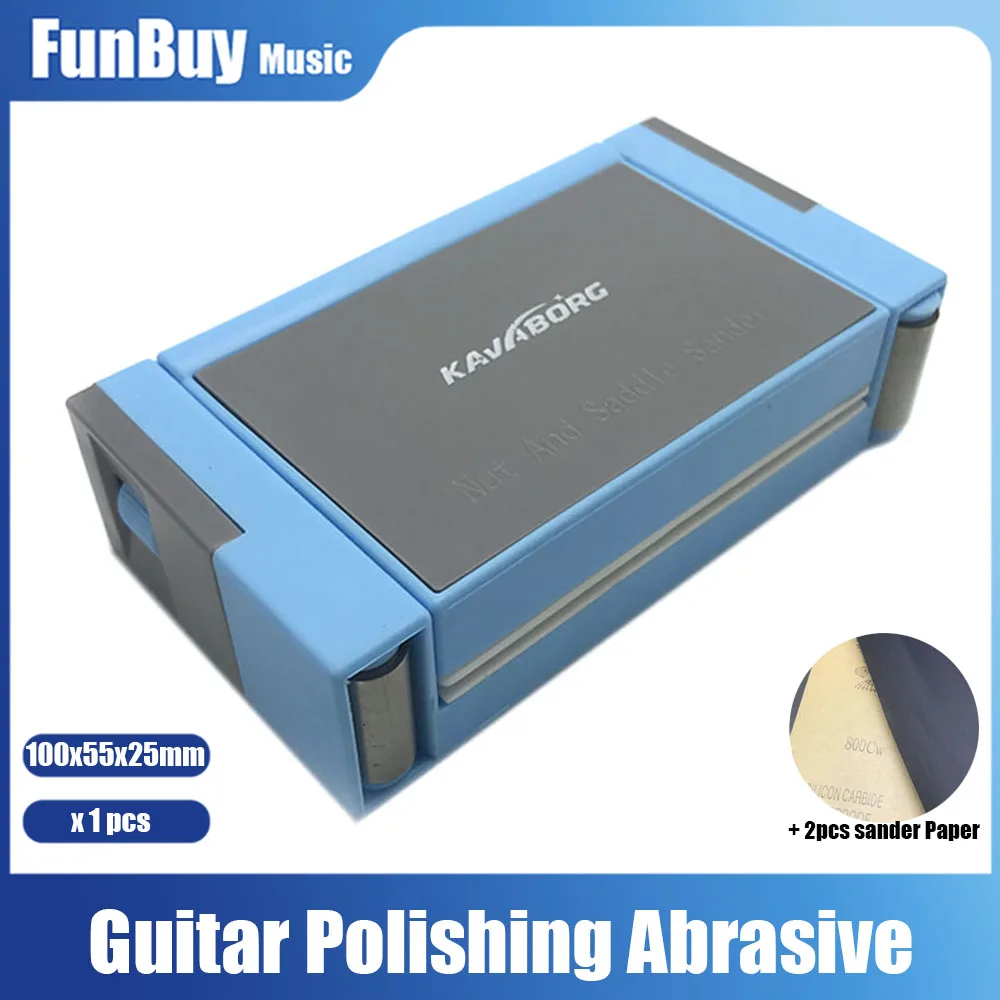 Free Shipping Blue 100x55x25mm Guitar Saddle and Nut Sander Polishing Abrasive Kit with 2 Abrasive Papers Gift
Free Shipping Blue 100x55x25mm Guitar Saddle and Nut Sander Polishing Abrasive Kit with 2 Abrasive Papers Gift