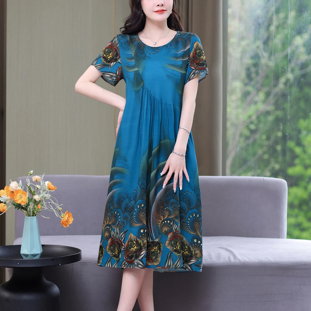 New Hot Casual 2022 Floral Print Women summer Dress short Sleeve FashionElegant Vintage O-Neck Plus size Dresses
New Hot Casual 2022 Floral Print Women summer Dress short Sleeve FashionElegant Vintage O-Neck Plus size Dresses