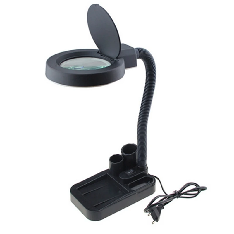 New Crafts Glass Lens LED Desk Magnifier Lamp Light 5X 10X Magnifying Desktop Loupe Repairing Tools With 40 LED EU Plug
New Crafts Glass Lens LED Desk Magnifier Lamp Light 5X 10X Magnifying Desktop Loupe Repairing Tools With 40 LED EU Plug