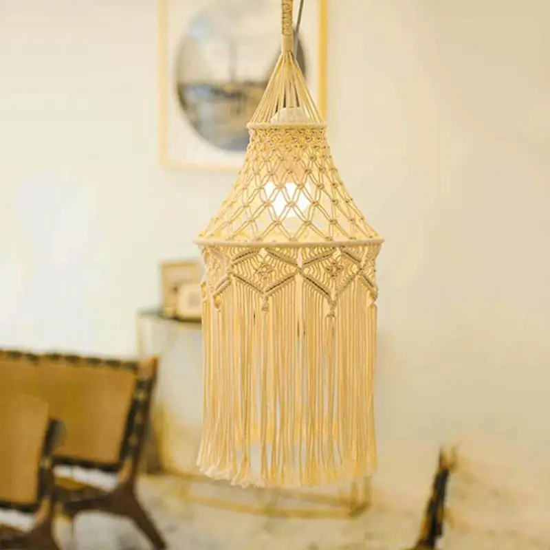 Bohemian Hanging Lamp Decorative Lamp Cover For Hand Knitting Macrame Lamp Shade Hanging Bohemian Decor For Corner Living Room
Bohemian Hanging Lamp Decorative Lamp Cover For Hand Knitting Macrame Lamp Shade Hanging Bohemian Decor For Corner Living Room