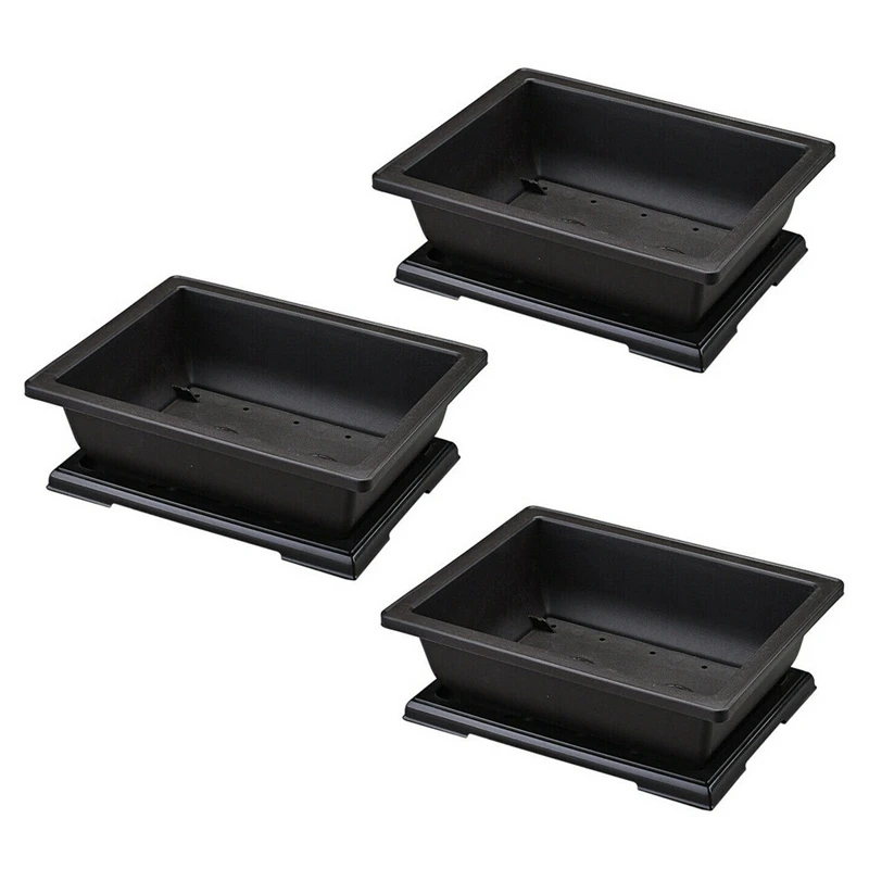 3X Large Flower Pot Rectangle Bonsai Nursery Planter Balcony Container 29X21X10.5Cm
3X Large Flower Pot Rectangle Bonsai Nursery Planter Balcony Container 29X21X10.5Cm