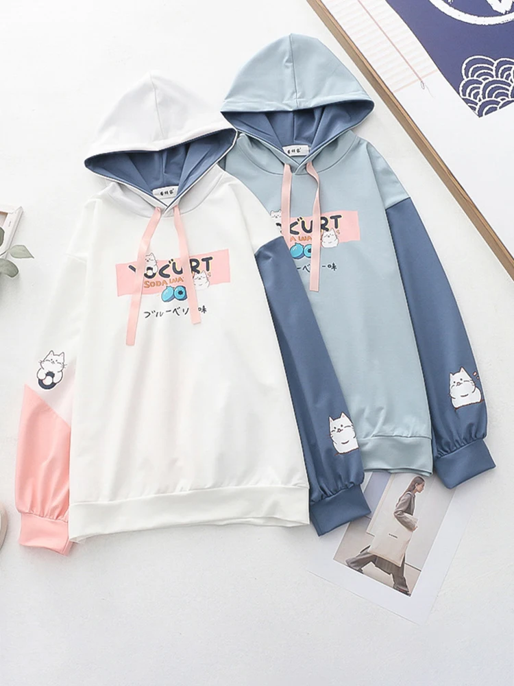 Anbenser Harajuku Autumn Cat Cute Hoodies Women Long Sleeve Cartoon Printed Loose Korean Hooded Sweatshirt Streetwear Pullovers
Anbenser Harajuku Autumn Cat Cute Hoodies Women Long Sleeve Cartoon Printed Loose Korean Hooded Sweatshirt Streetwear Pullovers