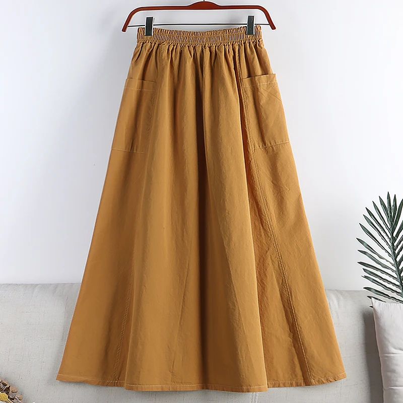 Korean Style Skirts Pockets High Waist Elastic Jupe A-line Mujer Faldas Long Bust Skirt Black Casual Women Clothes Dropshipping
Korean Style Skirts Pockets High Waist Elastic Jupe A-line Mujer Faldas Long Bust Skirt Black Casual Women Clothes Dropshipping