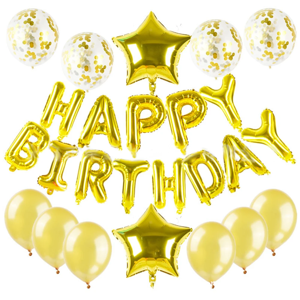 Balloons Party Supply Foil Balloons Brand New Gift HAPPY BIRTHDAY 1 Set (25Pcs Balloons) 13pcs Include Letters
Balloons Party Supply Foil Balloons Brand New Gift HAPPY BIRTHDAY 1 Set (25Pcs Balloons) 13pcs Include Letters