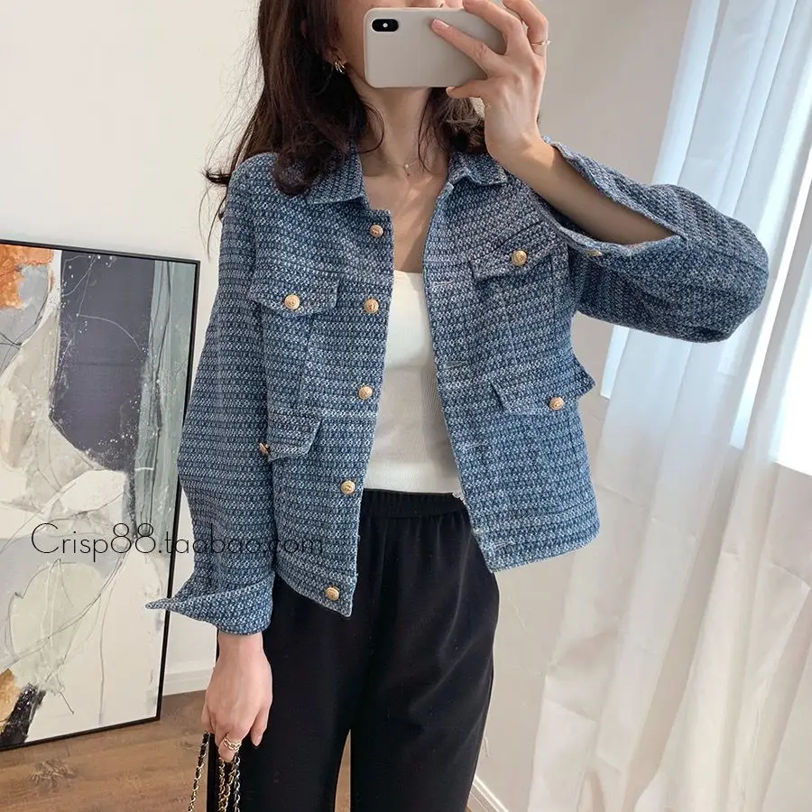 Elegant Woman Blue Loose All-match Student Casual Streetwear Womens Outwear Harajuku Korean Style Fashion Vintage Short Coat
Elegant Woman Blue Loose All-match Student Casual Streetwear Womens Outwear Harajuku Korean Style Fashion Vintage Short Coat