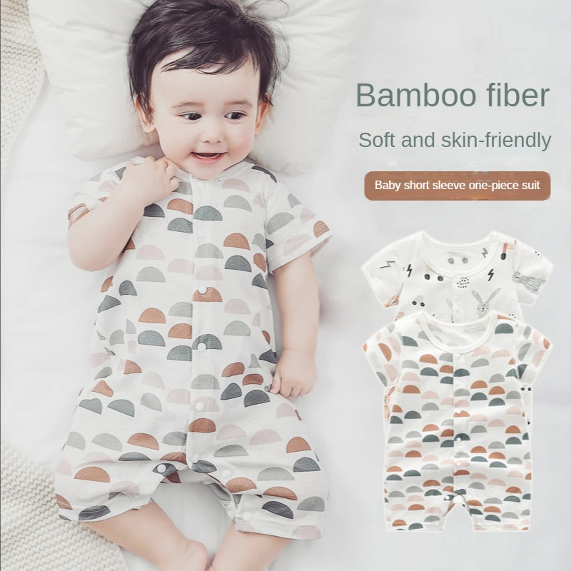 Summer Newborn Boys and Girls Baby One-piece Clothes Boneless Bamboo Fiber Baby Clothes Short Sleeved Pajamas Climbing Bodysuit
Summer Newborn Boys and Girls Baby One-piece Clothes Boneless Bamboo Fiber Baby Clothes Short Sleeved Pajamas Climbing Bodysuit