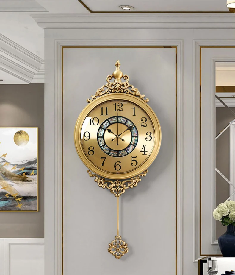 2023 new European light luxury pure copper decoration home living room clock atmosphere high-grade fashion clock wall clock
2023 new European light luxury pure copper decoration home living room clock atmosphere high-grade fashion clock wall clock