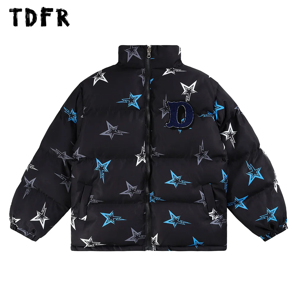 Five-pointed Star Print Double-sided Padded Jacket Mens Thick Winter Casual Loose Stand Collar Zipper Outerwear Men
Five-pointed Star Print Double-sided Padded Jacket Mens Thick Winter Casual Loose Stand Collar Zipper Outerwear Men
