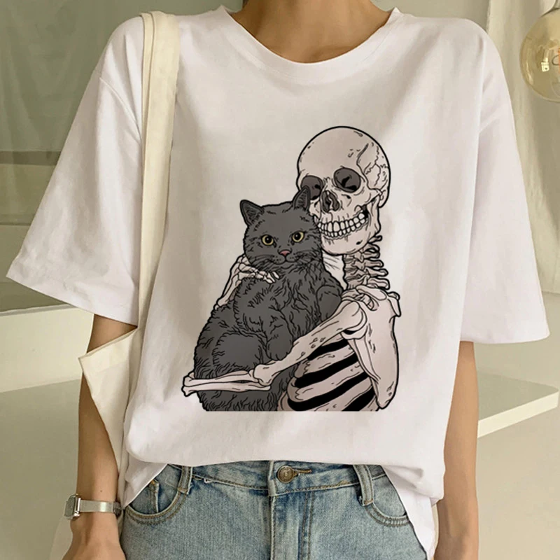 Summer Loose T-shirt Harajuku Kawaii Kitten Simple Comfort Versatile Short-sleeved Top Fashionable Breathable Ladies Streetwear
Summer Loose T-shirt Harajuku Kawaii Kitten Simple Comfort Versatile Short-sleeved Top Fashionable Breathable Ladies Streetwear