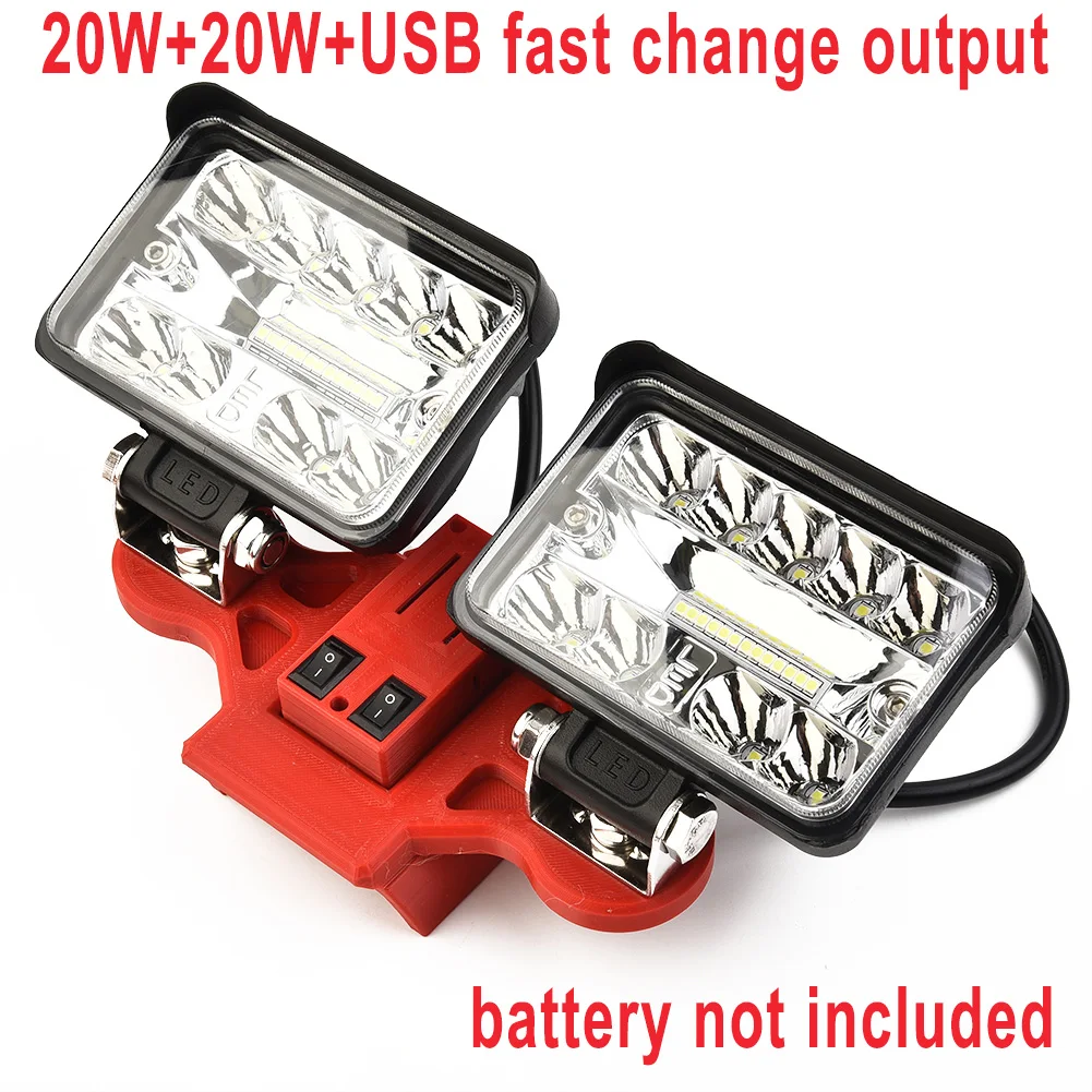 1pc Wireless LED Work Light For/XC Batteries 18V20V (5600LM) 2 Head-W/USB Camping Trips RV Trips Parties Camping Light
1pc Wireless LED Work Light For/XC Batteries 18V20V (5600LM) 2 Head-W/USB Camping Trips RV Trips Parties Camping Light