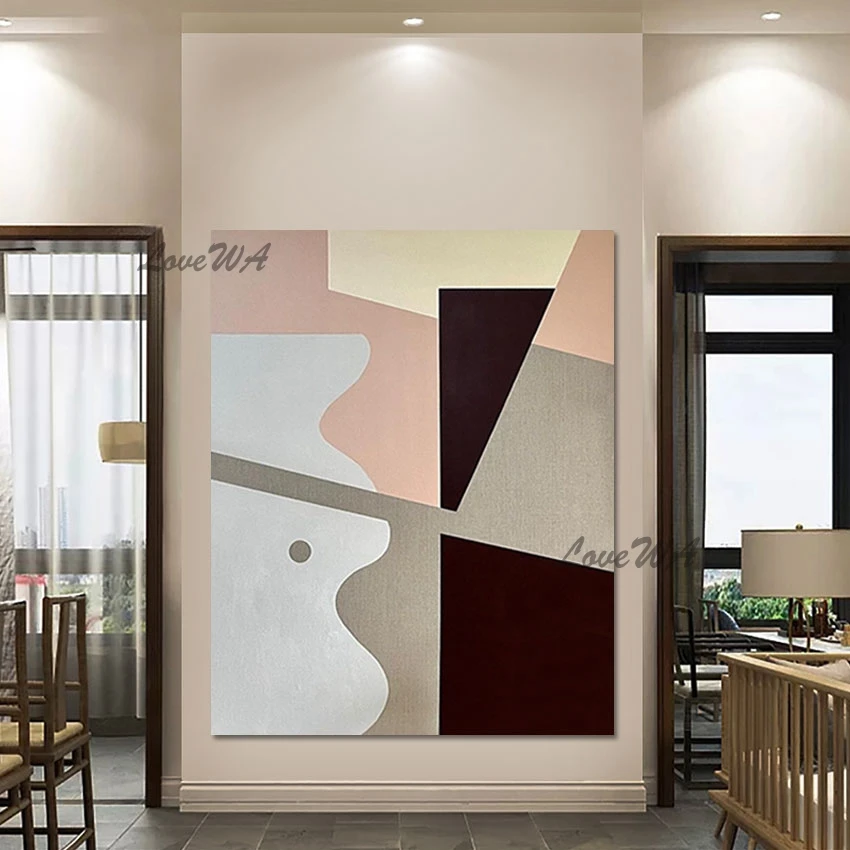 

Акриловые абстрактные картина простой дизайн искусство холст декоративные предметы большой размер без рамки картины для гостиной стены