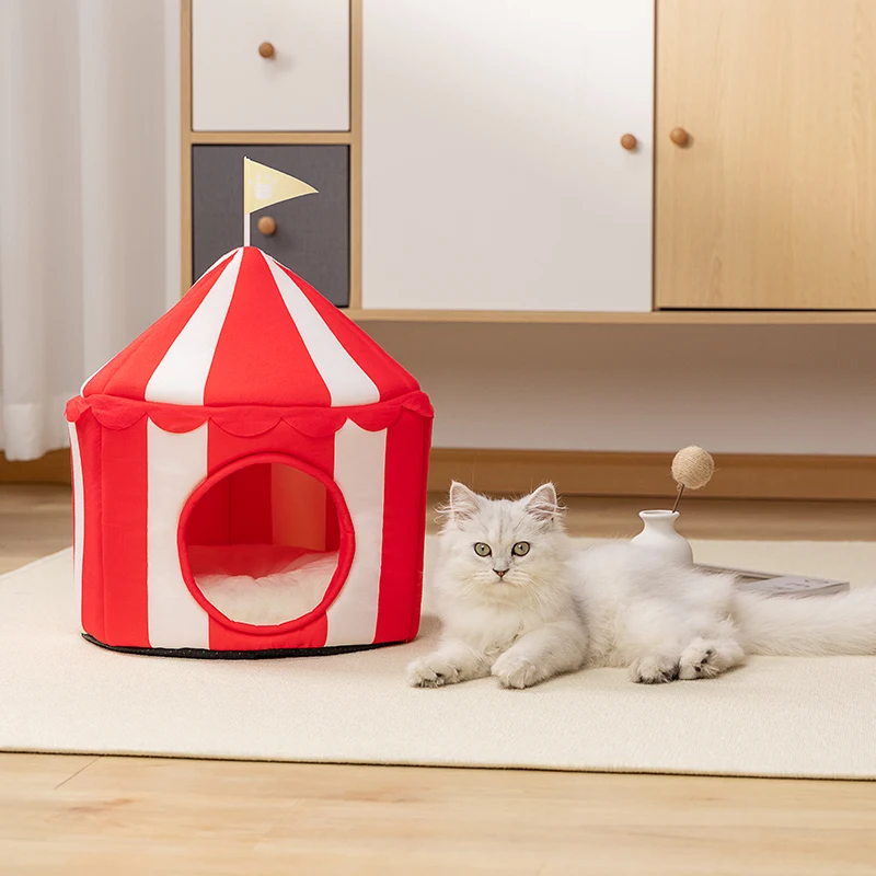 Cute Cat Bed Warm Pet House Circus Cushion Comfort Cat House Tent Puppy Nest Small Dog Mat Supplies Bed For Cats
Cute Cat Bed Warm Pet House Circus Cushion Comfort Cat House Tent Puppy Nest Small Dog Mat Supplies Bed For Cats