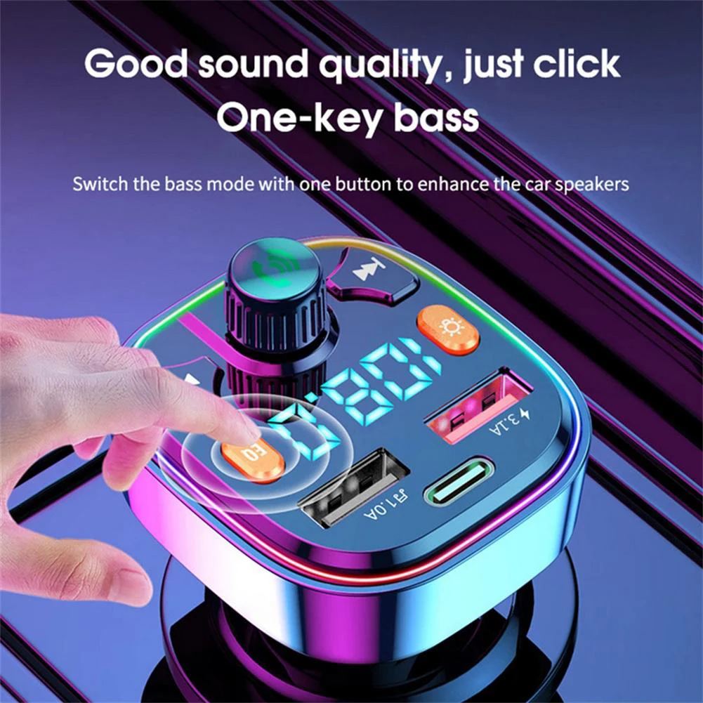 Car Bluetooth-compatible 5.0 FM Transmitter Wireless Handsfree Audio Receiver Auto MP3 Player Dual USB Fast Charger LED Display
Car Bluetooth-compatible 5.0 FM Transmitter Wireless Handsfree Audio Receiver Auto MP3 Player Dual USB Fast Charger LED Display