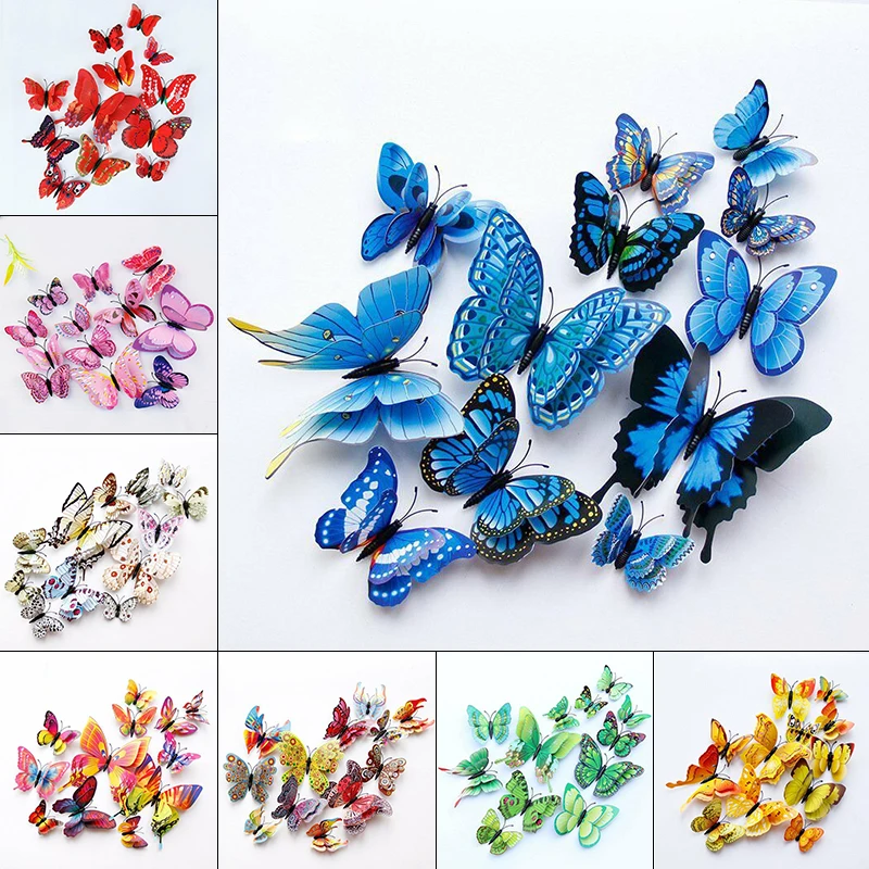 12 Pcs 3D Art Wall Sticker Butterfly Self Adhesive Decor Sticker For Liveroom Children Room Wall Diy Montage Decoration PVC
12 Pcs 3D Art Wall Sticker Butterfly Self Adhesive Decor Sticker For Liveroom Children Room Wall Diy Montage Decoration PVC