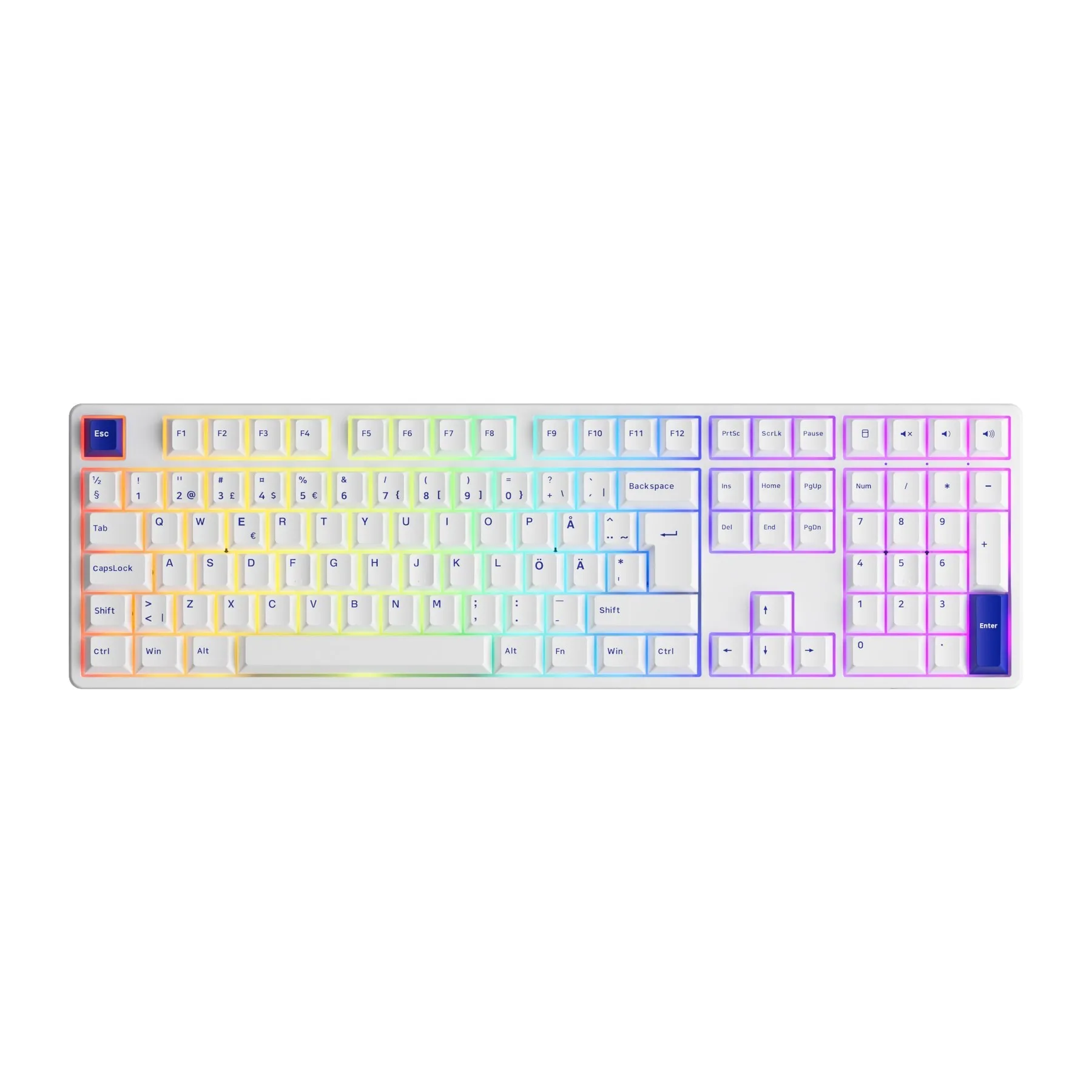 Akko 5108B Plus Blue on White ISO Nordic Hot Swap RGB Mechanical Gaming Keyboard 2.4GHz Wireless/Type-C Cherry Profile keycap
Akko 5108B Plus Blue on White ISO Nordic Hot Swap RGB Mechanical Gaming Keyboard 2.4GHz Wireless/Type-C Cherry Profile keycap