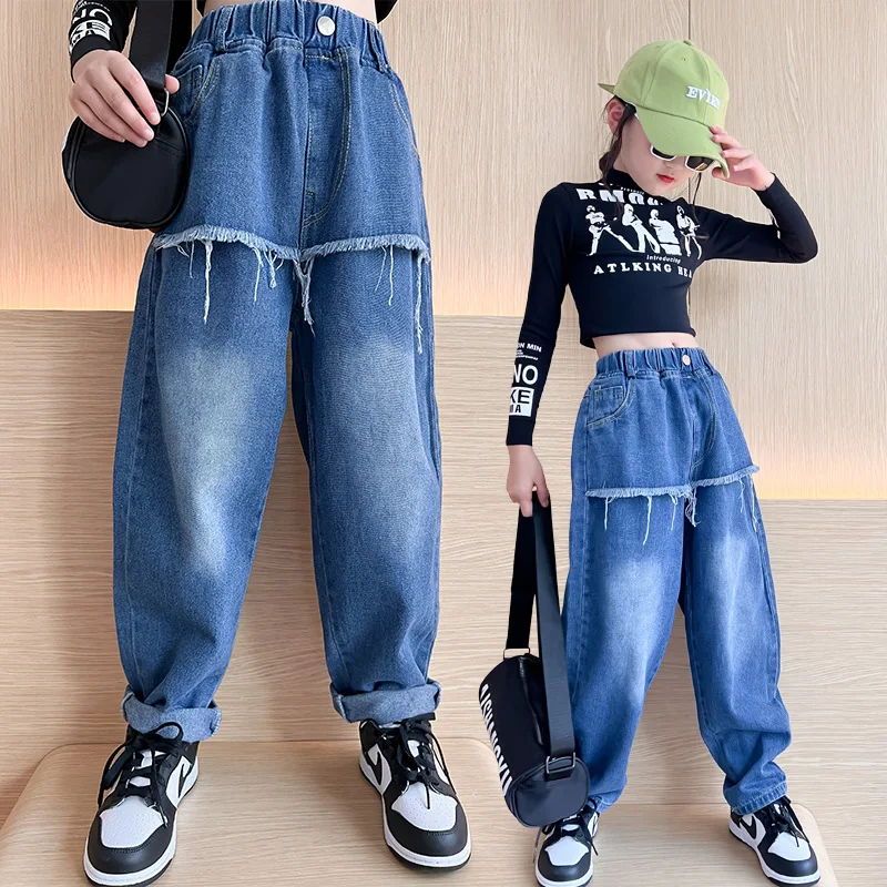 Girls Jeans Spring and Autumn Children Casual Denim Trousers Korean Version Stitching Kids Harem Pants for Girls Teen Clothing
Girls Jeans Spring and Autumn Children Casual Denim Trousers Korean Version Stitching Kids Harem Pants for Girls Teen Clothing