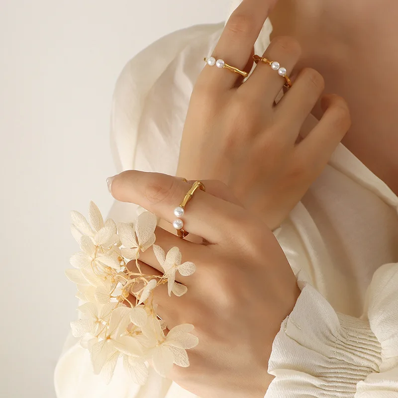 Elegant Ring Temperament Imitation Pearl Open Loop Bamboo Tail Ring Fashion Trend Tail Ring High End Design Fashion Accessories
Elegant Ring Temperament Imitation Pearl Open Loop Bamboo Tail Ring Fashion Trend Tail Ring High End Design Fashion Accessories