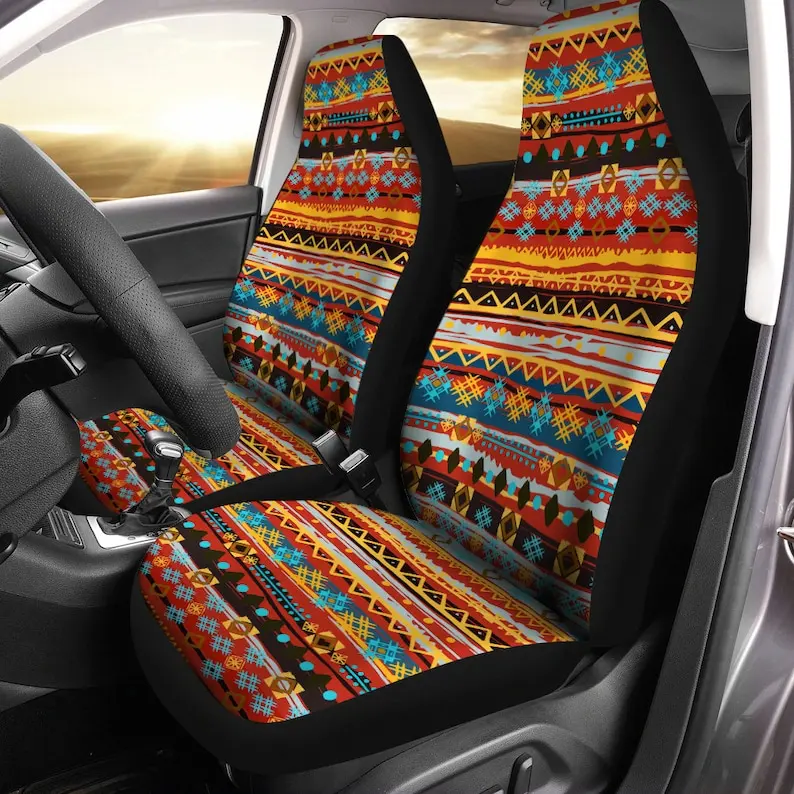Aztec Boho Car Seat Covers (1 pair), Bohemian universal seat covers, Tribal Car Seat Protector, car seat upholstery, Ethnic car
Aztec Boho Car Seat Covers (1 pair), Bohemian universal seat covers, Tribal Car Seat Protector, car seat upholstery, Ethnic car