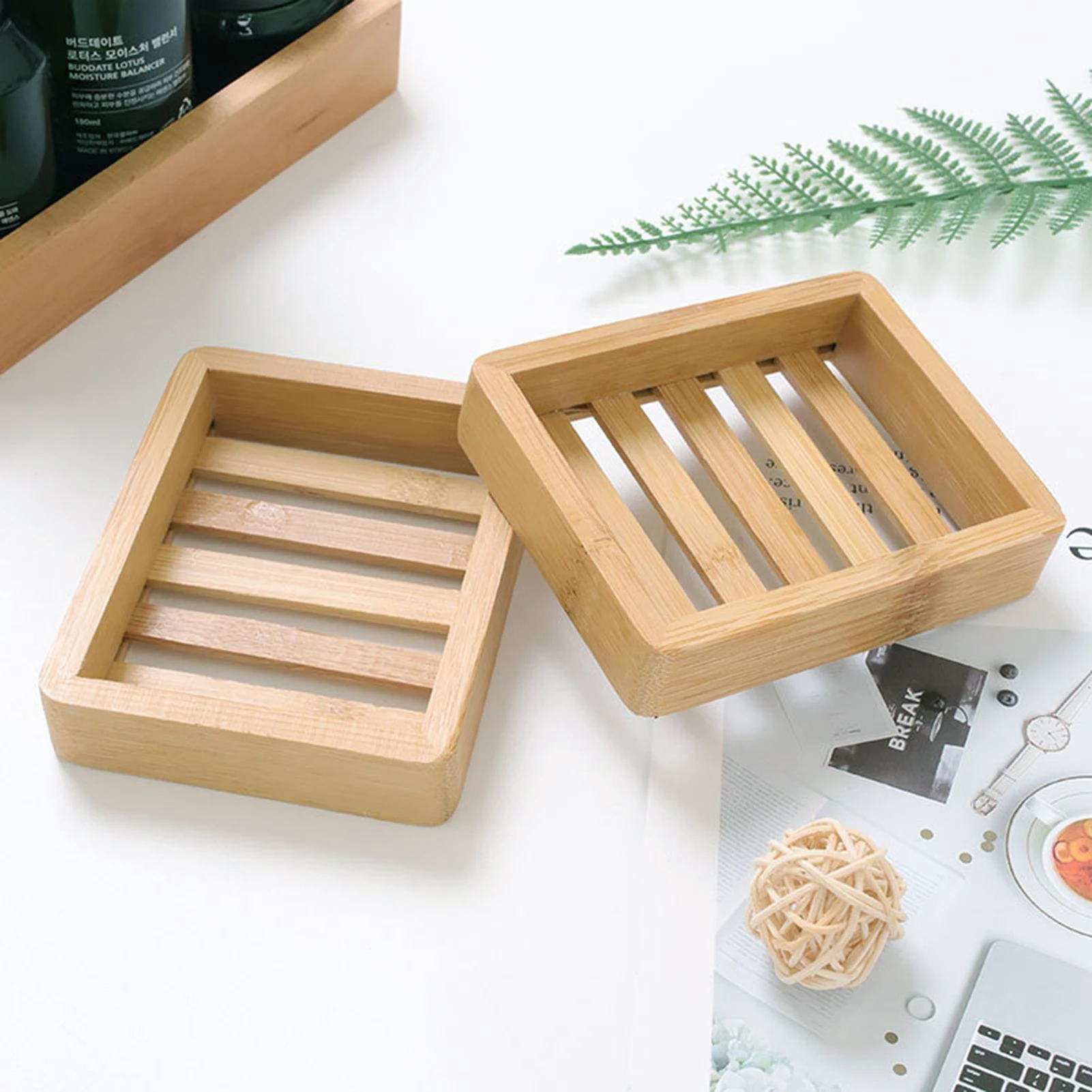 Bamboo Soap Holder Soap Dish Tray Natural Bamboo Soap Box Bathroom Soap Container Drain Box Bathroom Organizer 
Bamboo Soap Holder Soap Dish Tray Natural Bamboo Soap Box Bathroom Soap Container Drain Box Bathroom Organizer